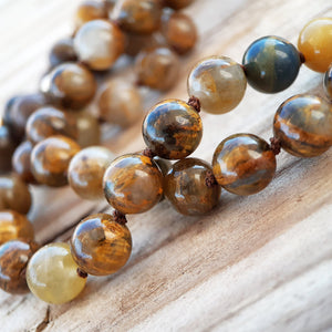 8mm Golden Pietersite beads